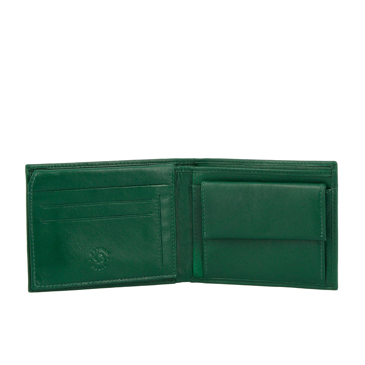 Nuvola leather classic men's leather wallet with door holder and credit card holder