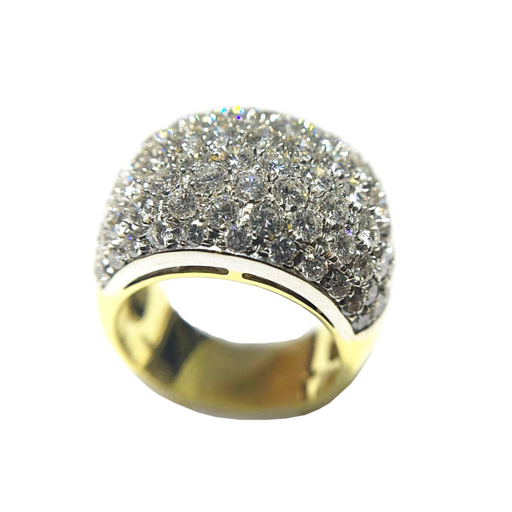 Capodaglia Pavè Gold Ring 18kt Diamonds 0001AG