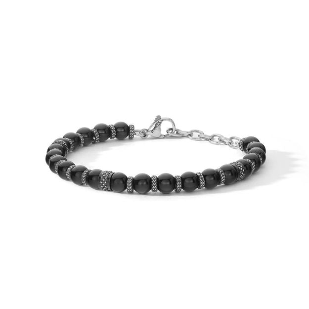 Comete Bracelet District Steel afslutter PVD Black Onyx UBR 1245