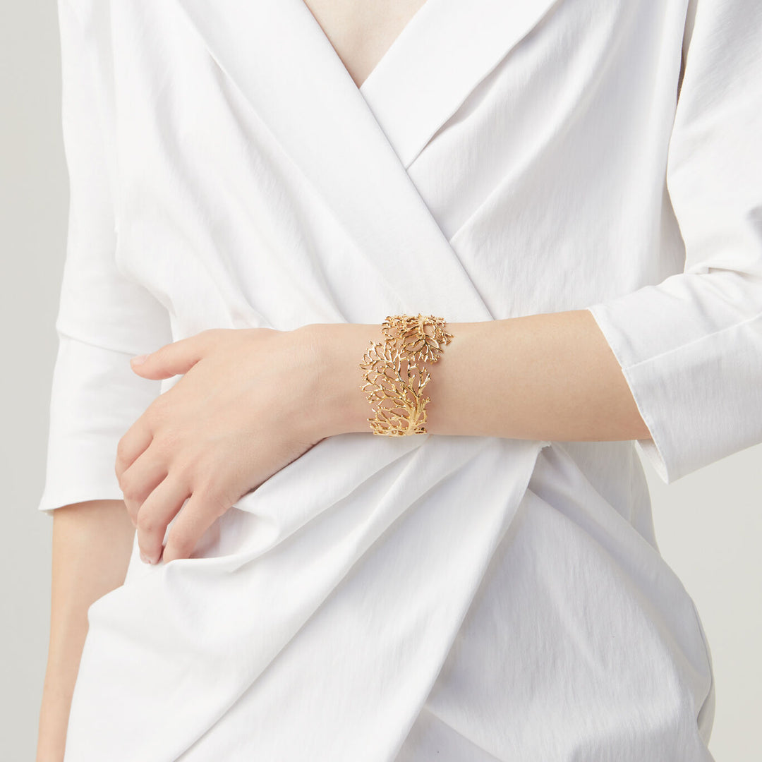 Giovanni Raspini armband korall Stelt armband i 18 kt guldpläterat silver 8527