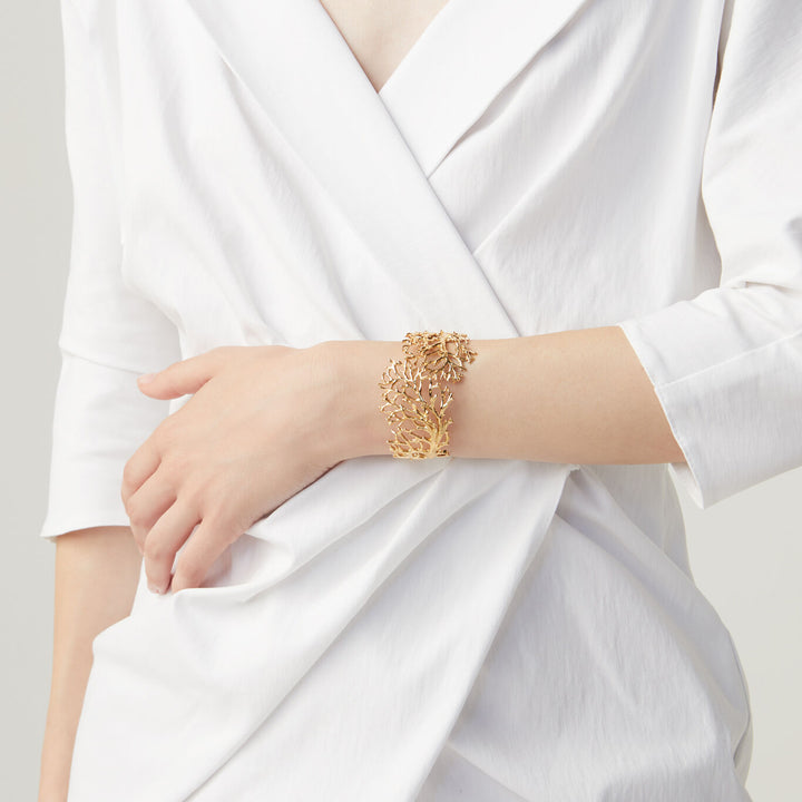 Giovanni Raspini armband korall Stelt armband i 18 kt guldpläterat silver 8527