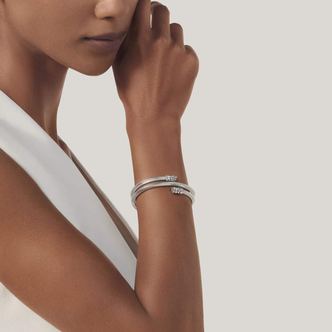 Giovanni Raspini lille dobbelt croco tubegas armbånd 925 sølv armbånd 12538