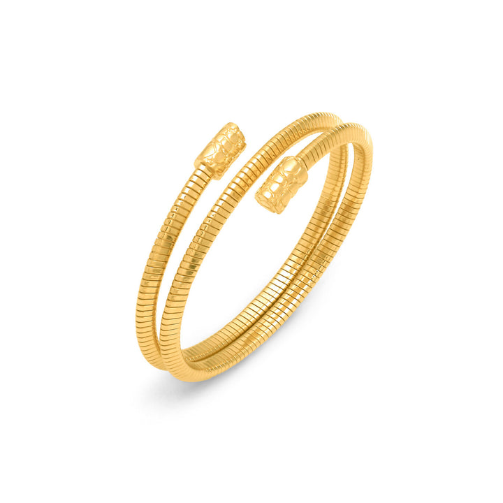 Giovanni Raspini lille dobbelt croco tubegas armbånd 18 karat forgyldt 925 sølv armbånd 12546