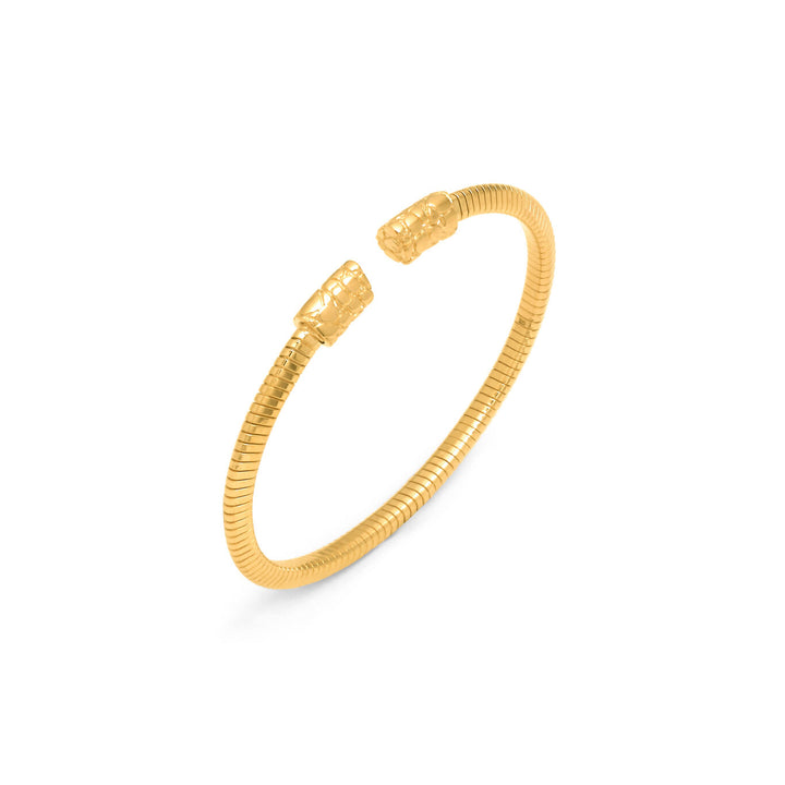 Giovanni Raspini kleines Kroko-Tubegas-Armband, 18 kt vergoldetes 925er Silberarmband 12547
