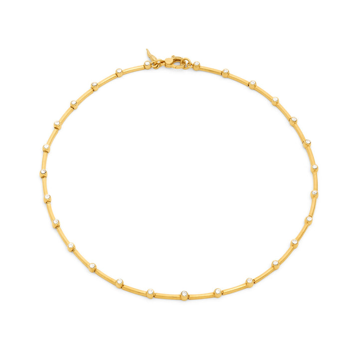 Giovanni Raspini Satelliten-Halskette Halskette aus 18 kt vergoldetem 925er Silber und Zirkonen 12554