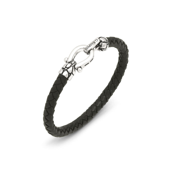 Giovanni Raspini kroko læder armbånd 925 sølv og læder armbånd 12568