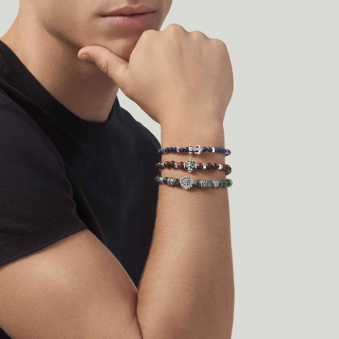 Giovanni Raspini Bullauge-Kreuzarmband aus 925er Silber und Bullauge-Armband 12571