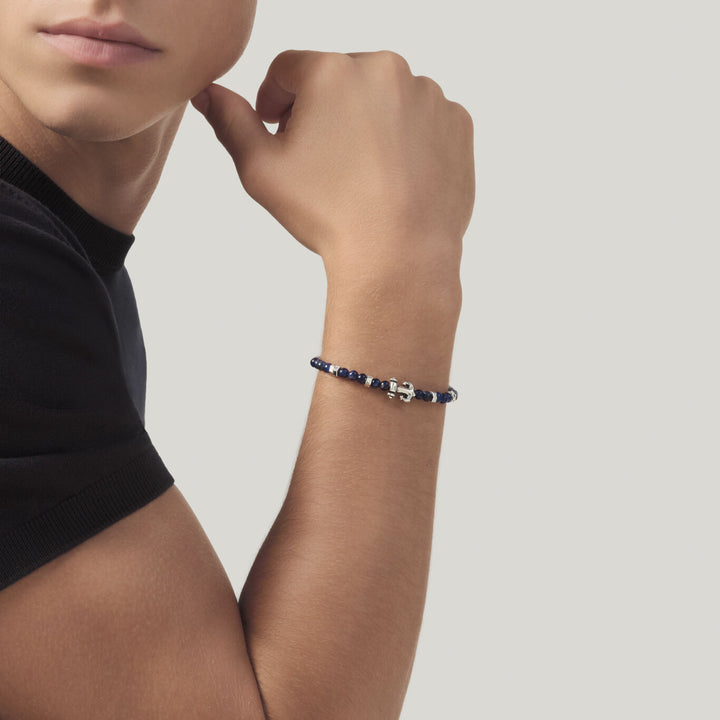 Giovanni Raspini sodalit ankerarmbånd 925 sølv og sodalit armbånd 12572