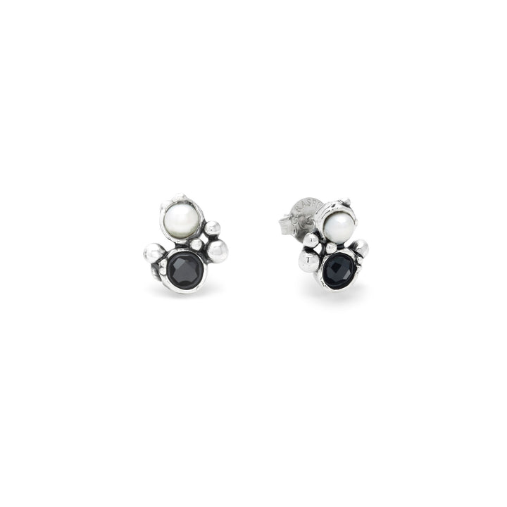 Giovanni Raspini Aura Örhängen - Örhängen i 925 silver, naturliga pärlor och onyx - 12688