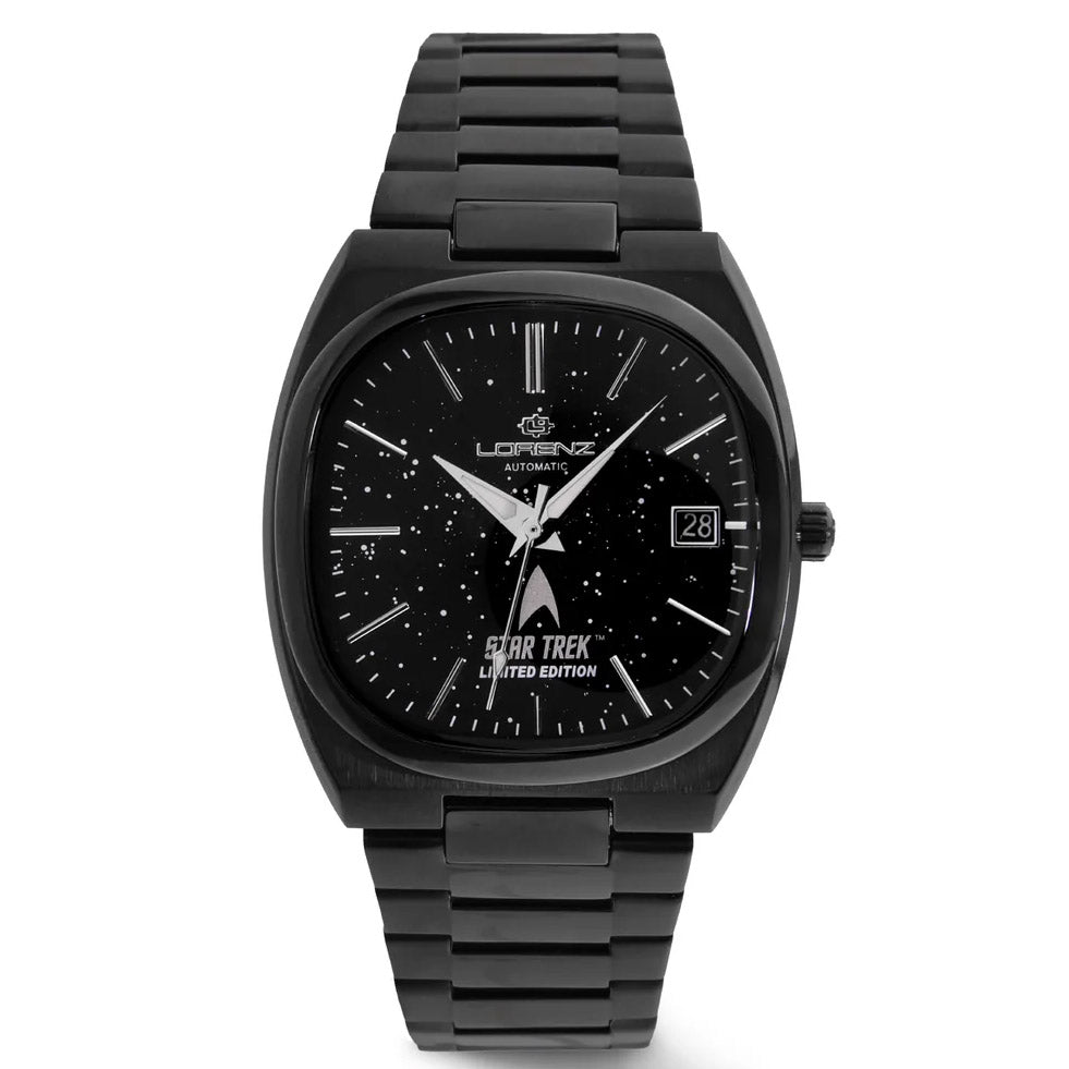 Lorenz-Uhr STAR TREK Deep Space Limited Edition 40x36 mm schwarzer Automatikstahl schwarzes PVD-Finish 030287LE