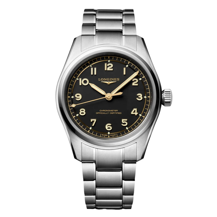 Longines Spirit Pilot 39mm black automatic watch L3.809.4.53.6