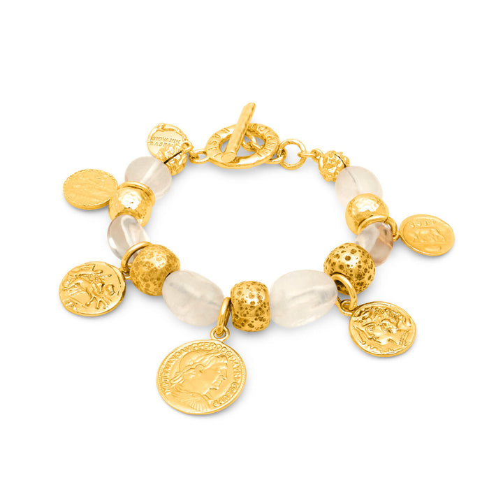 Giovanni Raspini Crystal Monete armbånd i forgyldt bronze N0029