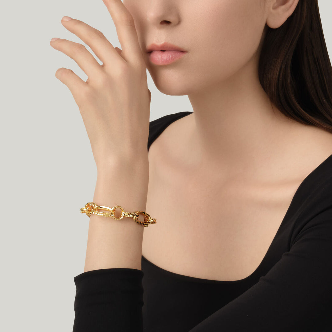 Giovanni Raspini yuma kedja armband 18 karat guldpläterat armband N0043