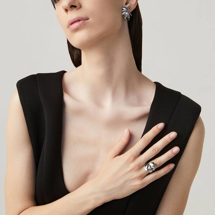 Giovanni Raspini Set Haut Ohrringe und Ring aus 925er Silber X01611