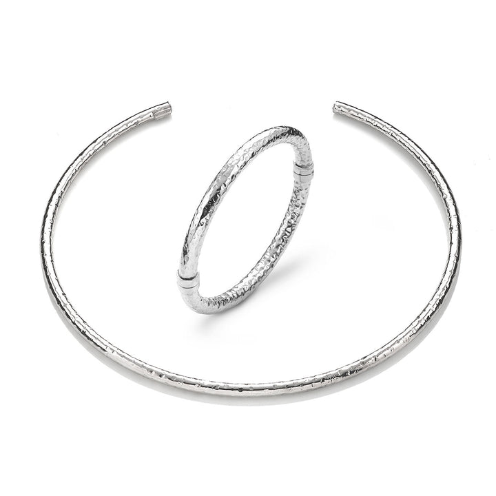Giovanni Raspini set rock Necklace and bracelet in 925 Silver X01616