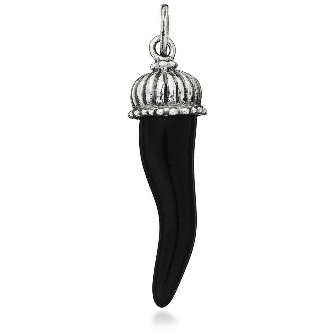 Giovanni Raspini charm Small Black Horn Dome 925 sølv 8768
