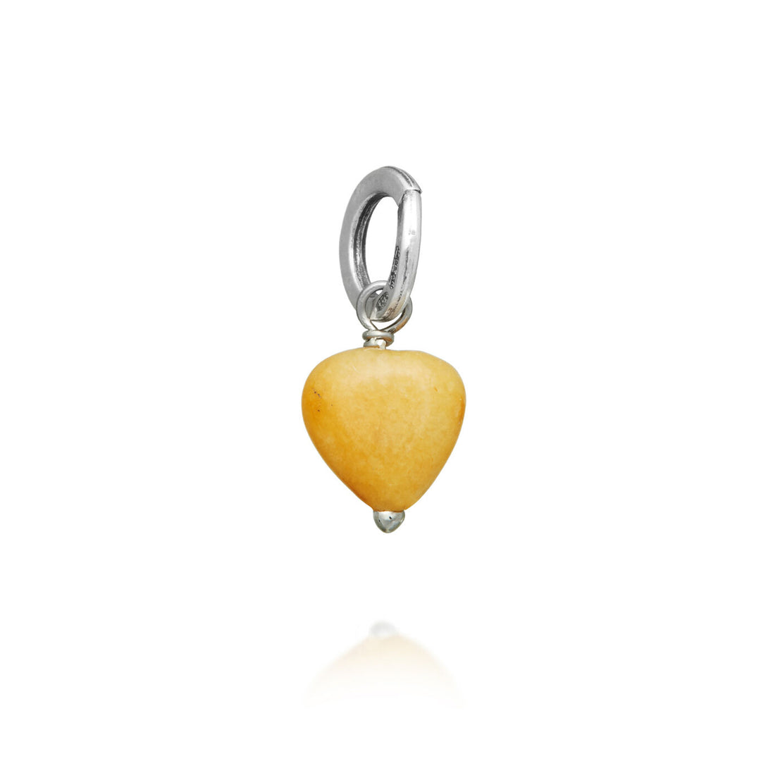 Giovanni Raspini Yellow Aventurine Heart Charm 11622