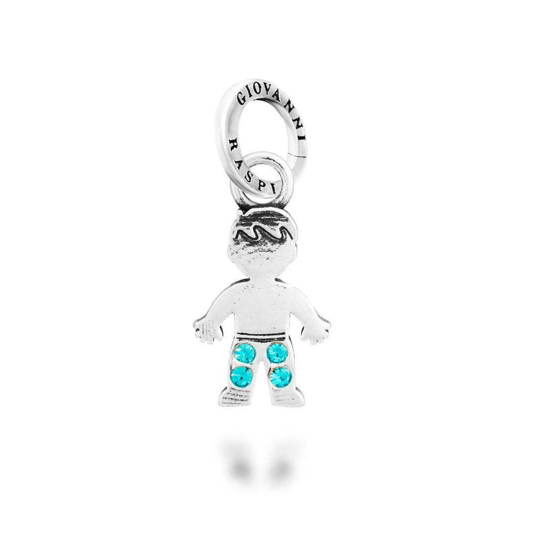 Giovanni Raspini Crystal Baby Charm – Silber- und Zirkon-Charm – 12741