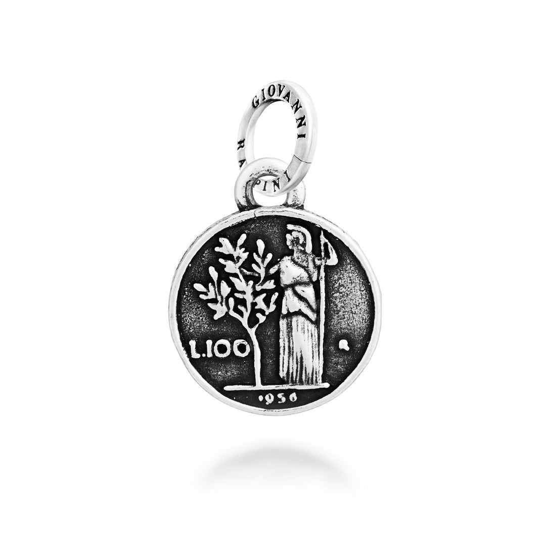 Giovanni Raspini Liten 100 lire berlock - Silverberlock - 12820