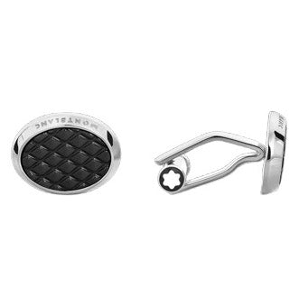 Montblanc ovale manchetknapper Meisterstück stål 134468