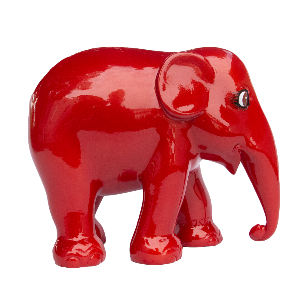 Elephant Parade Elefante Metallic Vermilion Red 15 cm Limited Edition 3000 Metallic Vormilion Red 15