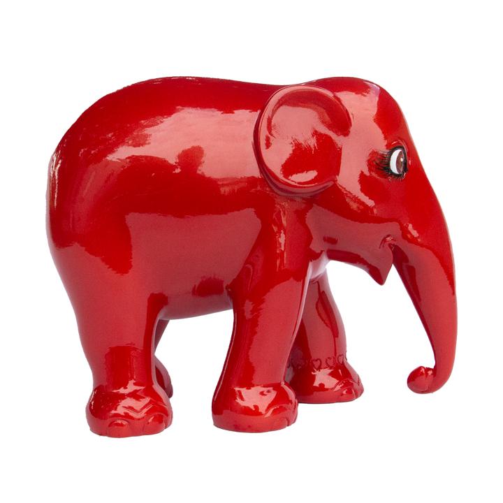 Elephant Parade Elefante Metallic Vermilion Red 15 cm Limited Edition 3000 Metallic Vormilion Red 15