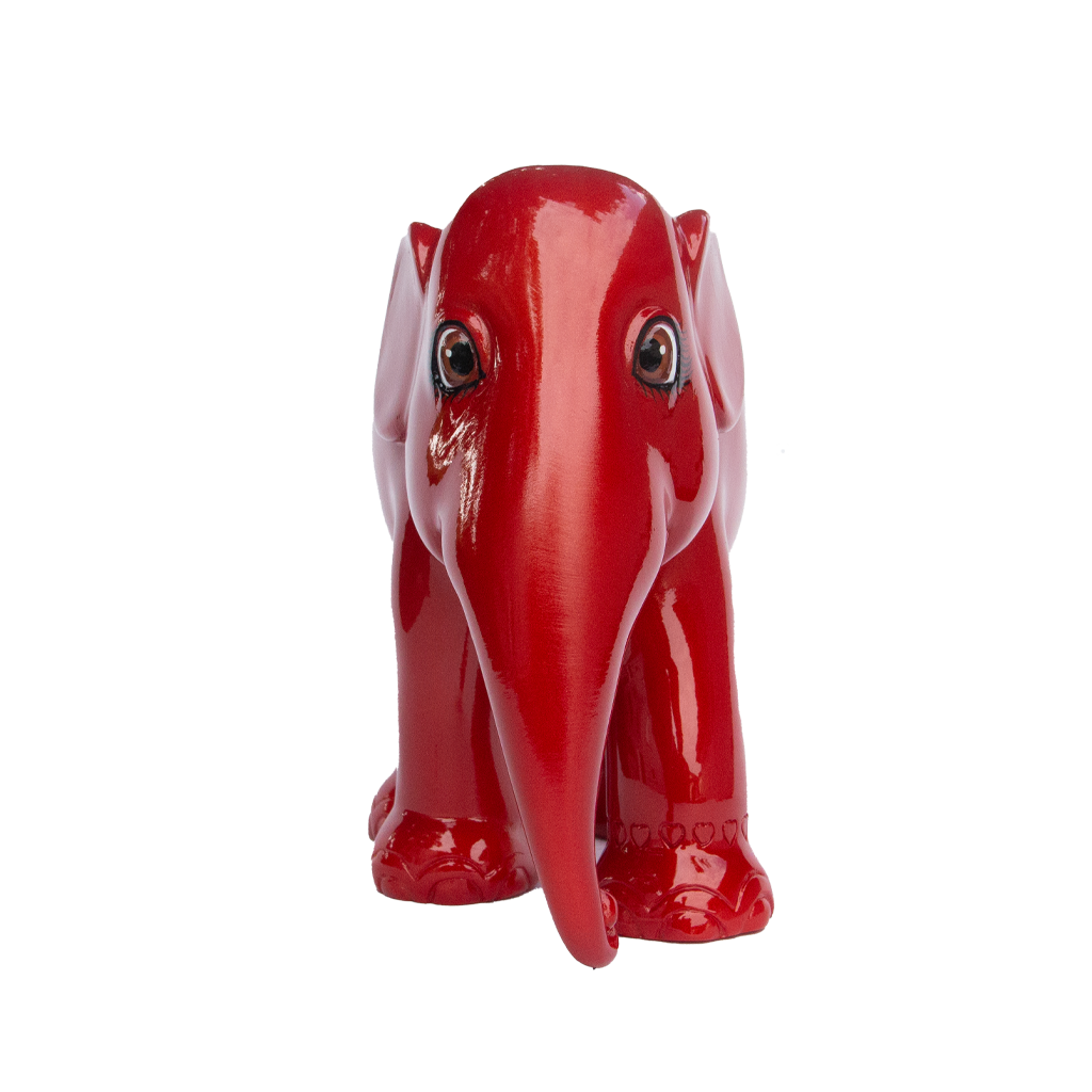 Elephant Parade Elefante Metallic Vermilion Red 15 cm Limited Edition 3000 Metallic Vormilion Red 15