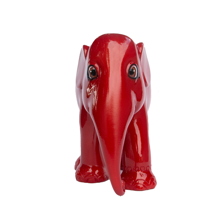 Elephant Parade Elefante Metallic Vermilion Red 15 cm Limited Edition 3000 Metallic Vormilion Red 15