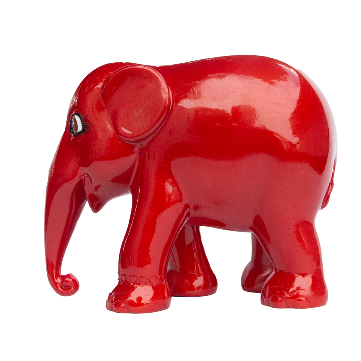 Elephant Parade Elefante Metallic Vermilion Red 15 cm Limited Edition 3000 Metallic Vormilion Red 15