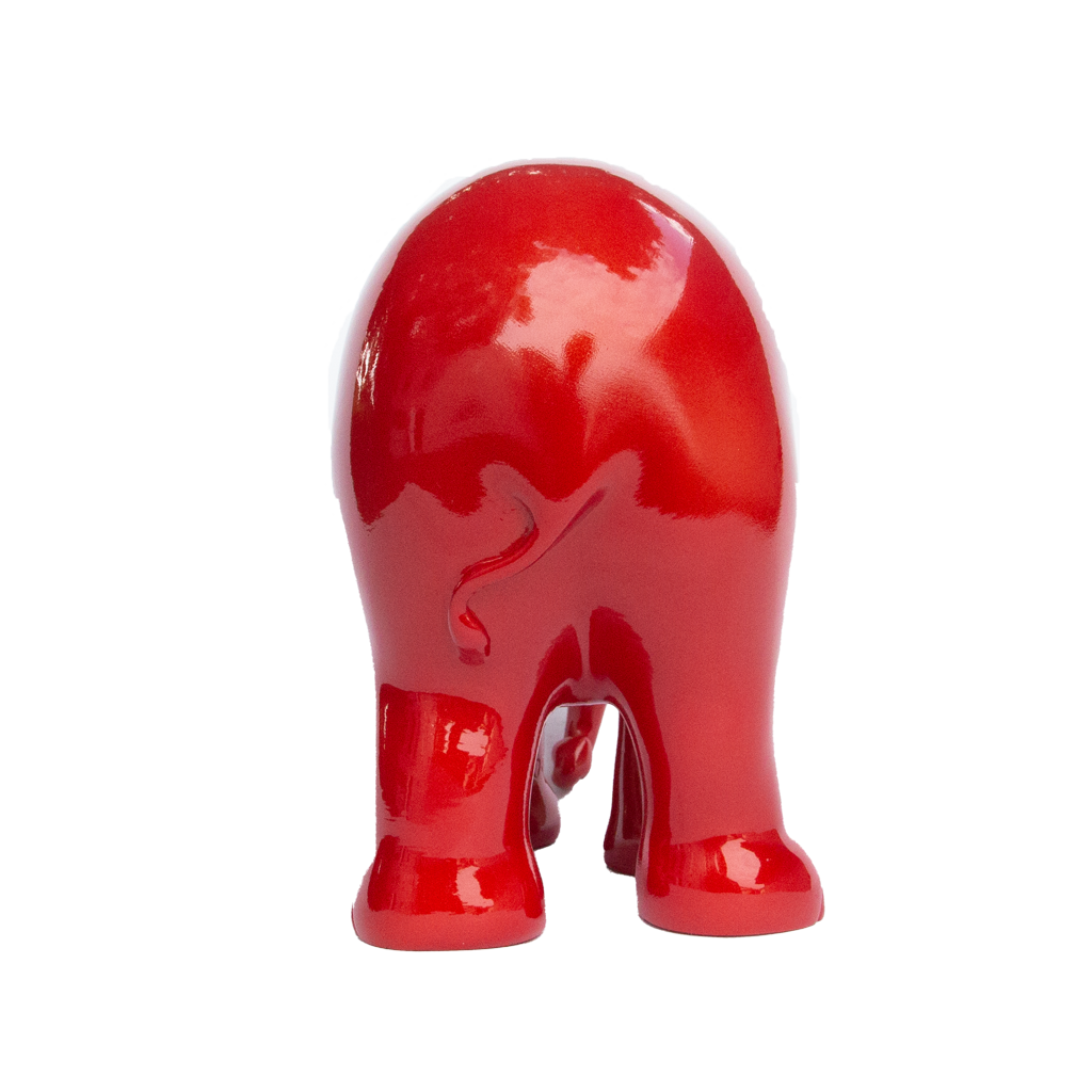 Elephant Parade Elefante Metallic Vermilion Red 15 cm Limited Edition 3000 Metallic Vormilion Red 15