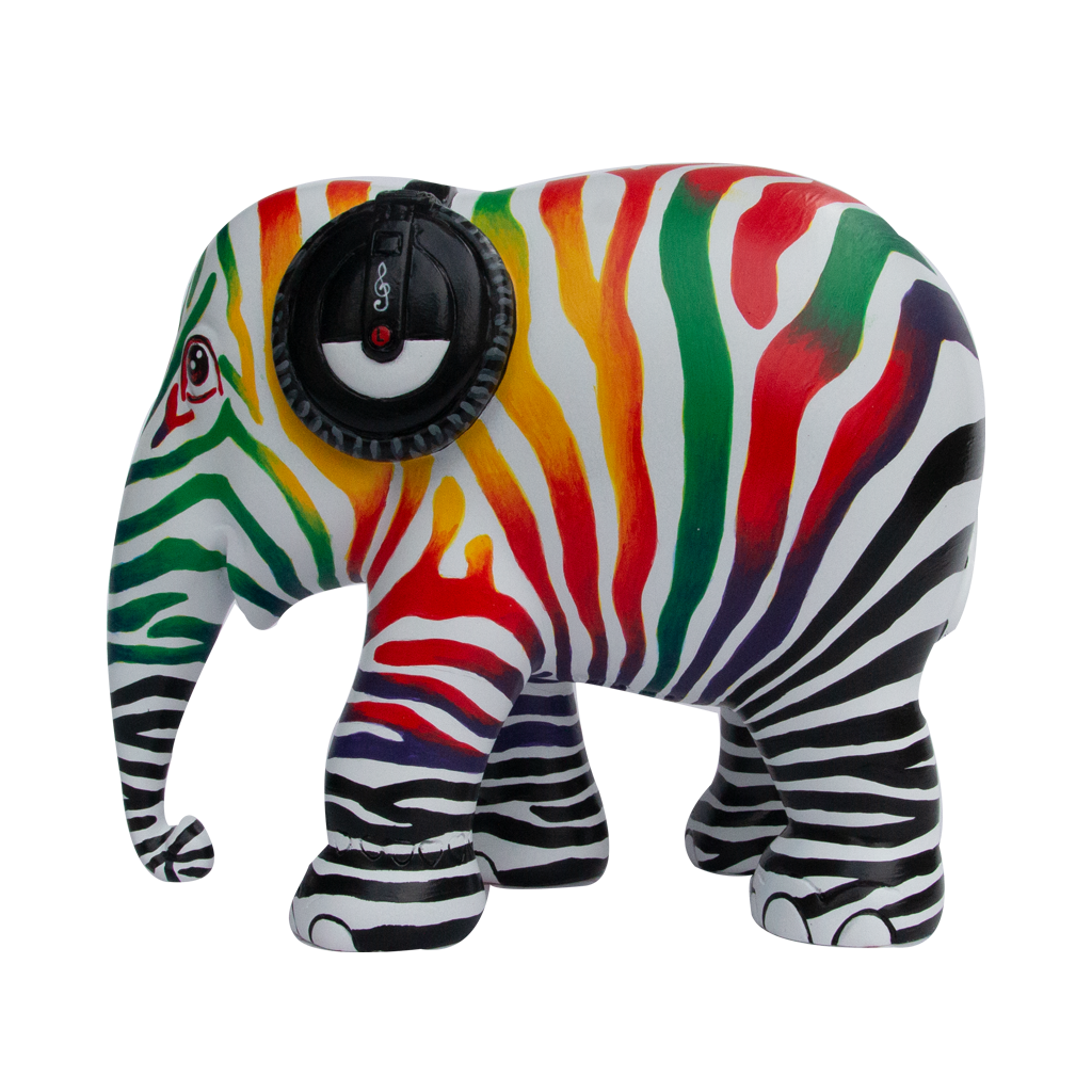 Elephant Parade Elefante Zebra Beats 15 cm Limited Edition 3000 Zebra Beats 15