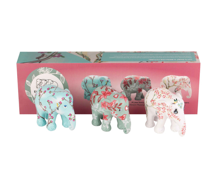 Elephant Parade multipack elefanter The Beauty of Blossom - Blossom &amp; Birds + A Love Story + One Hundred Flowers