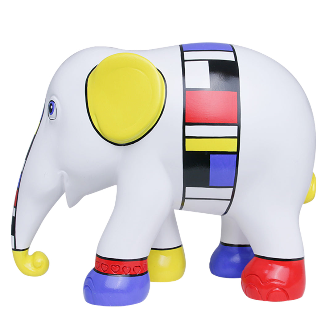 Elephant Parade Elefante Mondriaan Crosted My Mind 15 cm Limited Edition 3000 Mondriaan Crosted My Mind 15