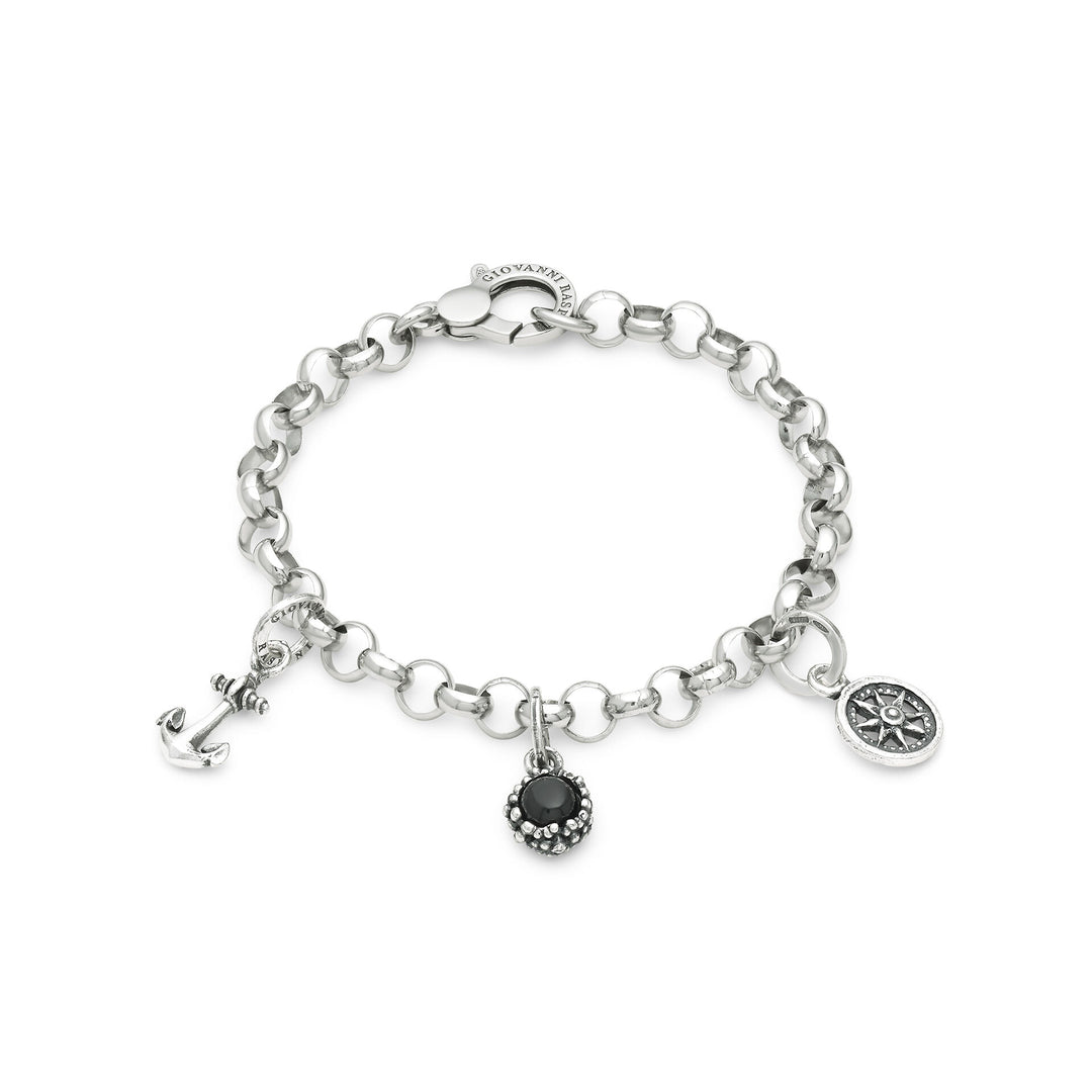 Giovanni Raspini Armband La Mia Guida - Armband aus 925er Silber und Onyx -