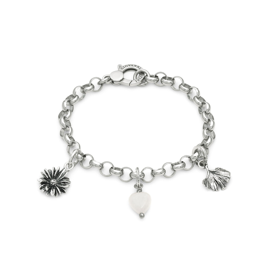 Giovanni Raspini Crystal and Nature Bracelet - Bracelet in 925 Silver and rock crystal -