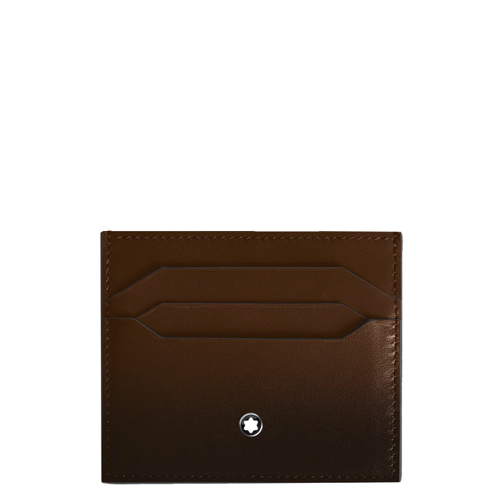 Montblanc kortholder 6 rum Meisterstück skraveret brun 220319