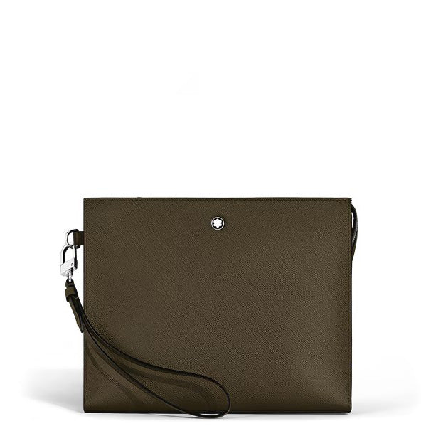 Montblanc Sartorial Kaki læder clutch taske 221566
