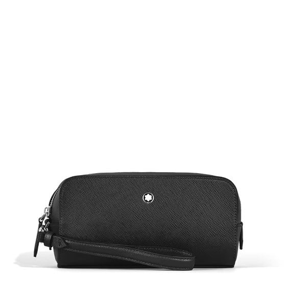 Montblanc small Sartorial black leather toiletry bag 221572