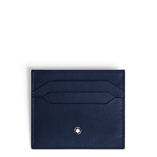 Montblanc 6-ficks korthållare i blått Meisterstück läder 221664