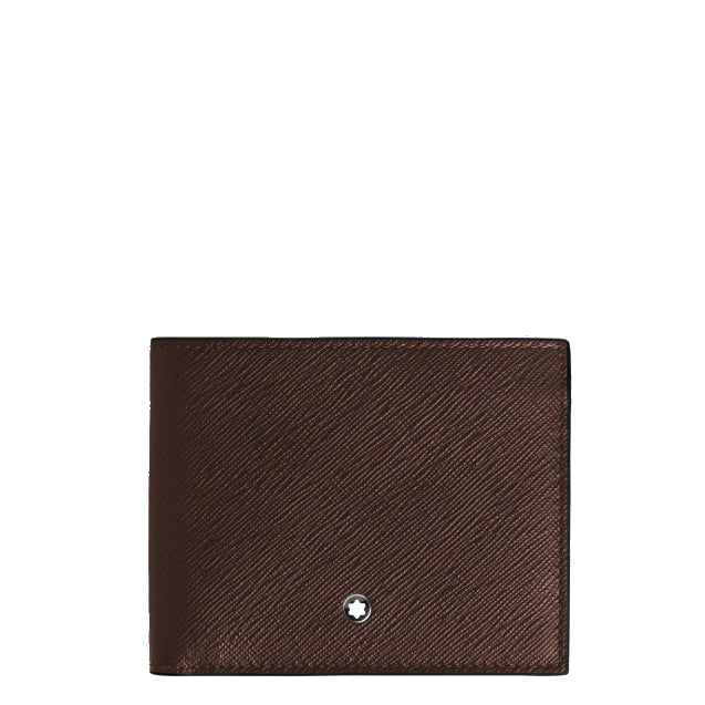 Montblanc 6cc-Geldbörse aus ebenholzfarbenem Sartorial-Leder 222995