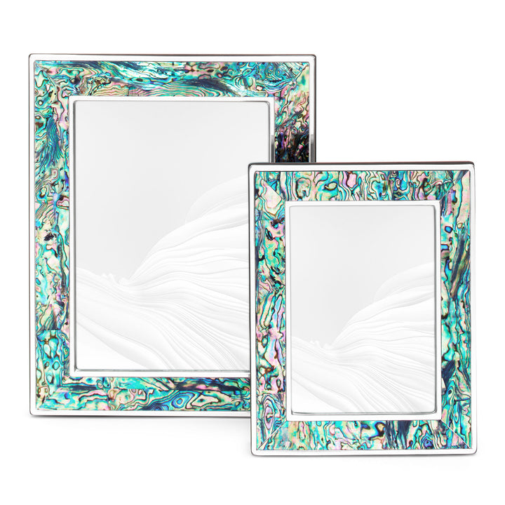 Giovanni Raspini Mittlerer Abalone-Rahmen – Rahmen aus Silber und Abalone – 02402