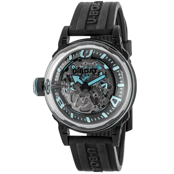 U-BOAT ur U-65 44mm turkis automatisk stål sort PVD finish 3348