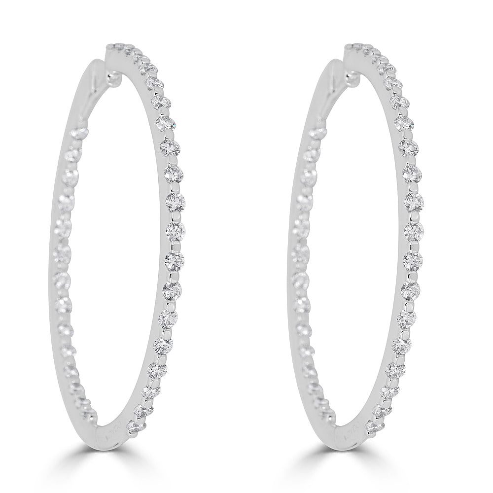 Zydo stora ringörhängen med diamanter vitguld 43542