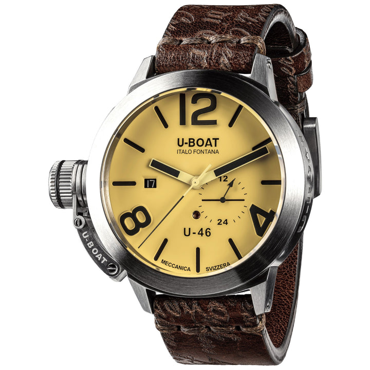U-BOAT Classic watch U-46 46mm beige automatic steel 4647