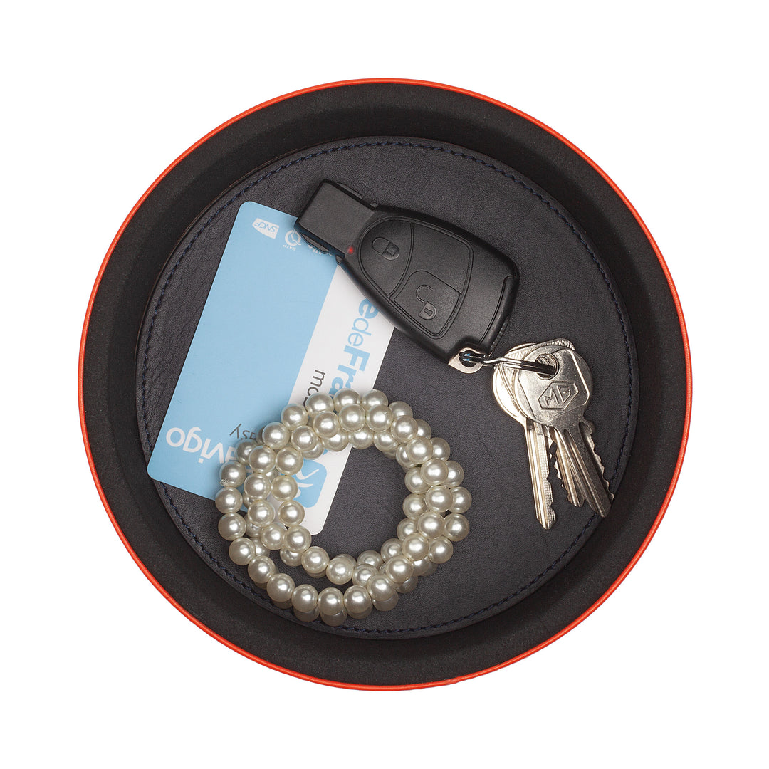 DUDU in Design leather jar of furniture, storage with 10x10cm lid, crooked pod holder.
