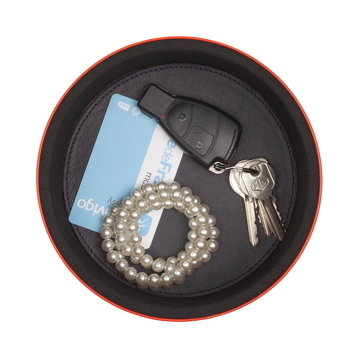 DUDU in Design leather jar of furniture, storage with 10x10cm lid, crooked pod holder.