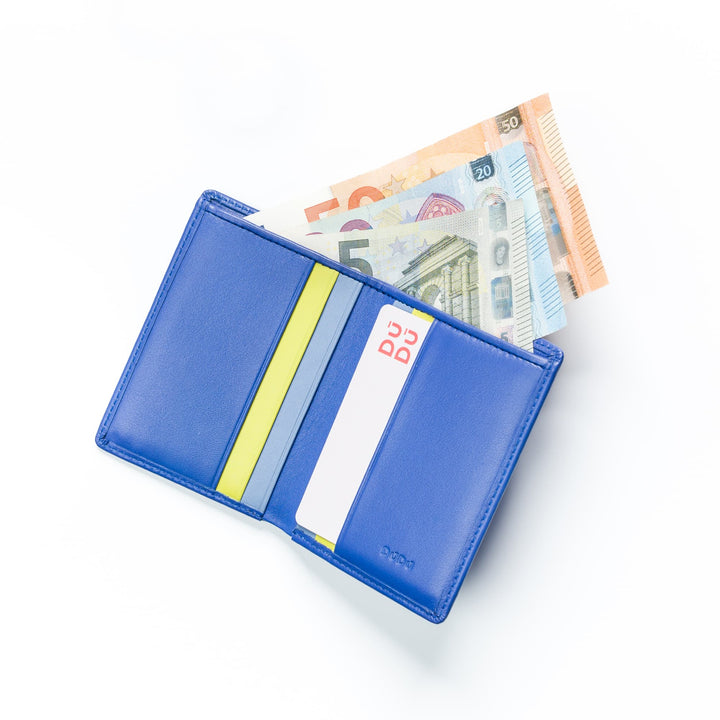 Dudu Men's Leather Wallet, Slim Men's Wallet med kreditkortindehaver, Cash Case Holder, Lille og kompakt, med RFID -beskyttelse