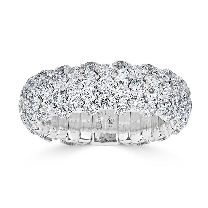 Zydo lille elastisk ring med diamantkuppel hvidguld 61528
