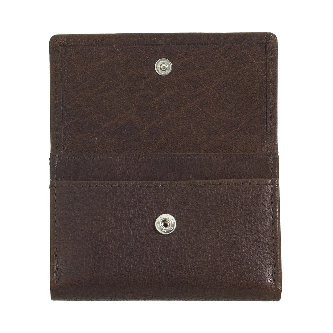 Nuvola Pelle Kleine Herrenbrieftasche aus Büffelleder, dreifach faltbar, mit Münzfach, Geldscheinhalter und Münzfach