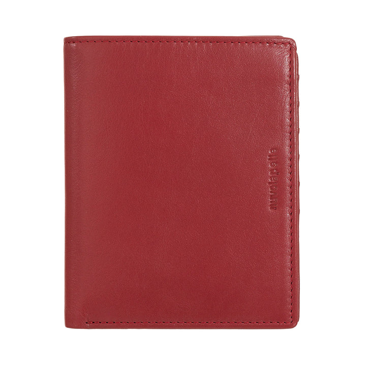Nuvola Pelle Herren-Brieftasche aus vertikalem Leder – große Geldbörse mit mehreren Fächern für Münzen, Dokumente, Kreditkarten und Karten